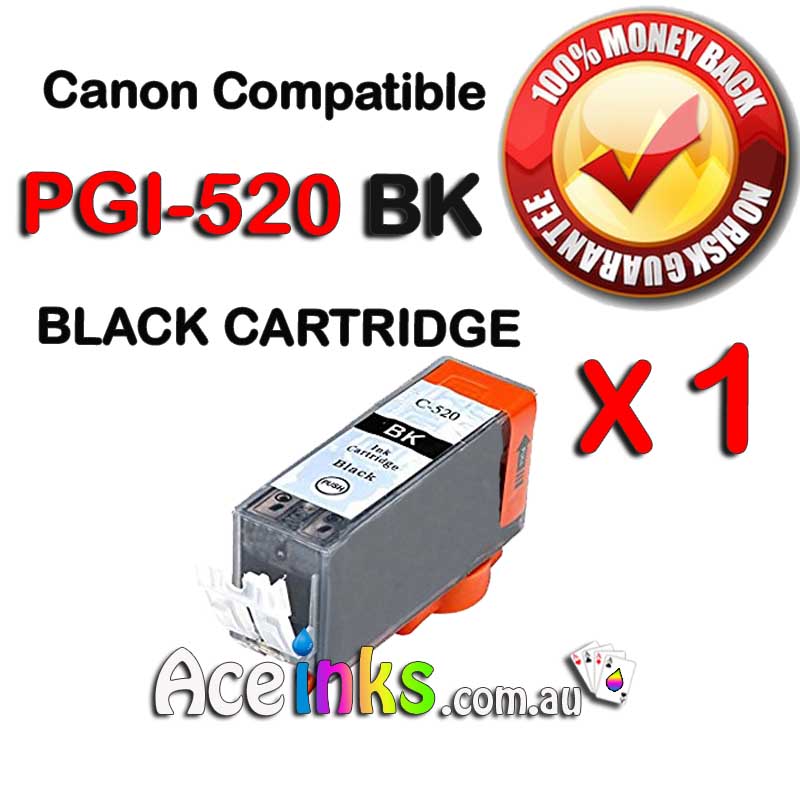 Compatible Canon PGI-520BK Black Single